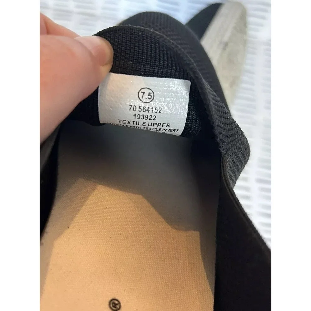 Tommy Bahama Womens Black Knit Slip On Espadrille Sneakers 7.5 Minimalist Travel
